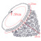 N-5762 New  Arrived  European  Women Fashion Coin Tassel  Silver  Plated  Statement Necklace