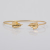 B-0582 New Arrived European Fashion Popular Silver Gold  Plated Leaf Open Bracelet