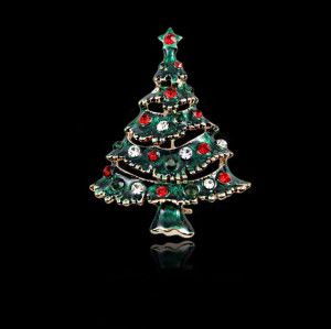 P-0194 Christmas Tree Gifts for Men and Women Fashion Classic Corsage Brooch Pin