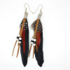 E-3570 Fashion Sexy Bohemian Multicolor Feather Tassel Earrings for Women