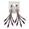 E-3571 Bohemian silver plated colorful crystal beads China's phoenix image dangle earrings jewelry