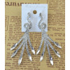 E-3571 Bohemian silver plated colorful crystal beads China's phoenix image dangle earrings jewelry