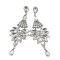 E-3573 Bohemian Silver Plated Alloy Rpyalblue Amethyst Crystal Drop Tassel Wedding Chandelier Earrings