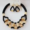 N-5795 European knitting multicolour necklace fashion jewelry fashion simple geometric choker bib necklace earrings set