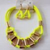 N-5795 European knitting multicolour necklace fashion jewelry fashion simple geometric choker bib necklace earrings set