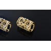 R-1258 New Fashion Casual Sterling Gold Alloy Rhinestone Beads Betterfly Shape Silk Scarf Buckle for Women