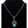 N-5749 New design Fashion Lovely Sliver Plated Turquoise Blue Rhinestone Tortoise Elephant Peacock Pendant Necklace Jewelry for Women