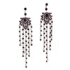 E-3596 New Fashion Bohemian Silver Plated Alloy   Crystal  Beads Tassel Long   Earrings For Women Jewelry