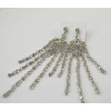 E-3596 New Fashion Bohemian Silver Plated Alloy   Crystal  Beads Tassel Long   Earrings For Women Jewelry
