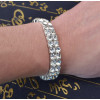 B-0593 New Arrival European Fashion Silver Plated Crystal Adjustable Bracelet