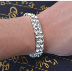 B-0593 New Arrival European Fashion Silver Plated Crystal Adjustable Bracelet
