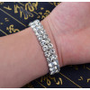 B-0593 New Arrival European Fashion Silver Plated Crystal Adjustable Bracelet