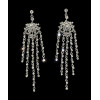 E-3596 New Fashion Bohemian Silver Plated Alloy   Crystal  Beads Tassel Long   Earrings For Women Jewelry