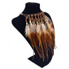N-5806 Indian Design Charm Exaggerated Jewelry Precious  Feather Necklaces & Pendants Women Glam Feather Chain Statement Necklaces