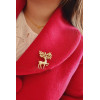 P-0197 New Fashion Silver Gold Plated Lovely Deer  Animal Design Brooch Pin For Women