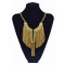 N-5808 European style silver gold plated angle wing shape rhinestone metal tassel choker bib necklace