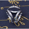 R-1262 Newest Punk Style Yellow Rhinestone 3 Circle Women Scarf Brooch