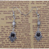 E-3601 ew Fashion Silver Plated Blue Beads Hand Of Fatima Dangle Earrings For Women