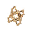P-0200 Korea style gold silver plated hollow out flower pearl scarf brooch pin for women