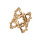 P-0200 Korea style gold silver plated hollow out flower pearl scarf brooch pin for women