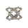 P-0200 Korea style gold silver plated hollow out flower pearl scarf brooch pin for women