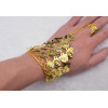 B-0603 New Arrival European Christmas Fashion Popular Silver Gold Plated Coin Tassel Finger Rings Bracelet