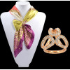 R-1252 New Fashion Casual Sterling Silver Alloy Silk scarf buckle for Women