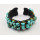 B-0605 New Fashion Bohemian Style Natural Turquoise Beads Braided Rope Cuff Bracelets for Women Jewelry