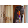 F-0279 New Arrival Handmade Braid Leather Chain Beads Feather Tassel Hair Band Hair Accessory