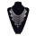 N-5831 New fashion Bohemian style silver plated tassel chain coin carving bib statement necklace adjustable for women