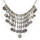 N-5831 New fashion Bohemian style silver plated tassel chain coin carving bib statement necklace adjustable for women