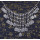 N-5831 New fashion Bohemian style silver plated tassel chain coin carving bib statement necklace adjustable for women