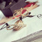 R-1268 New Fashion Gold Plated 2 pcs Shiny Knot  Finger Ring One Set For Women Jewelry
