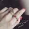 R-1268 New Fashion Gold Plated 2 pcs Shiny Knot  Finger Ring One Set For Women Jewelry