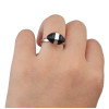 R-1277 Fashion Jewelry Natural Stone Agate Women Rings Adjustable Vintage Finger Ring with Silver Plated