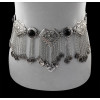 N-5859 *  Gypsy Bohemian Boho Vintage Silver Plated Inlay Acrylic Beads Coin Tassel  Waist Belly  Dance Body Chain Women Jewelry