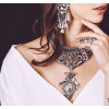 N-5860 Bohemian Gipsy Style Fashion Women Fine Jewelry Luxury Crystal Flower Bib Collar Statement Necklace And Earrings Set