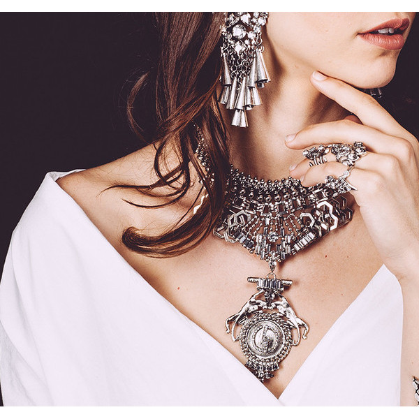 N-5860 Bohemian Gipsy Style Fashion Women Fine Jewelry Luxury Crystal Flower Bib Collar Statement Necklace And Earrings Set