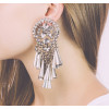 N-5860 Bohemian Gipsy Style Fashion Women Fine Jewelry Luxury Crystal Flower Bib Collar Statement Necklace And Earrings Set