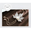 N-5864  New fashion Europen and American style charm rhinestone pearl maple leaf long pendant necklace for women jewelry