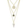 N-5863  New Fashion European Style Silver/Gold Plated Multilayer Chain Stars Charm Super Transparent Crystal Pendant Necklace For Women