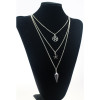 N-5863  New Fashion European Style Silver/Gold Plated Multilayer Chain Stars Charm Super Transparent Crystal Pendant Necklace For Women