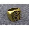 R-1279   Vintage Style Ethnic Retro Carved Totem Pattern Flower Finger Ring