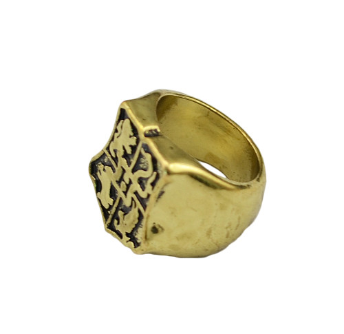 R-1279   Vintage Style Ethnic Retro Carved Totem Pattern Flower Finger Ring