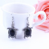 N-5867 New vintage silver stone tortoise pendant necklace bracelet earrings jewelry set