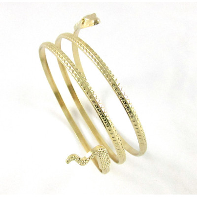 B-0625 2015 New Fashion Punk Coiled Snake Spiral Upper Arm Cuff Bangle Bracelet Twisted Wire Bangles for Men &Women
