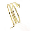 B-0625 2015 New Fashion Punk Coiled Snake Spiral Upper Arm Cuff Bangle Bracelet Twisted Wire Bangles for Men &Women