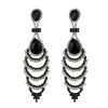 E-3626 New Fashion Silver Plated Charm Crystal Rhinestone Long Drop Earrings for Bridal Wedding Accessories