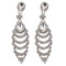 E-3626 New Fashion Silver Plated Charm Crystal Rhinestone Long Drop Earrings for Bridal Wedding Accessories