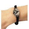 B-0627 Vintage Retro Handmade Bohemia Crystal Beads Adjustable Leather Adjustable Bracelet For Women Men Unisex Jewelry